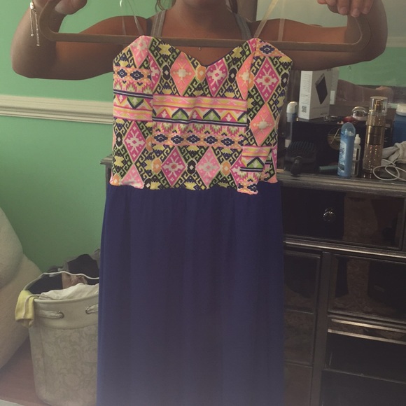 Pattern strapless dress - Picture 2 of 4